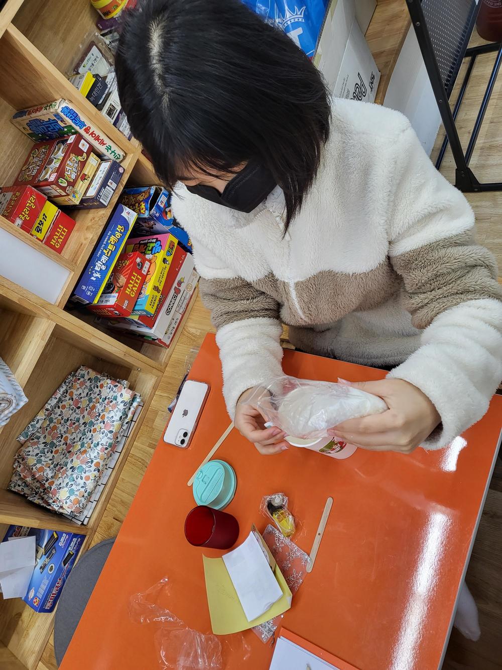크리스마스소이캔들만들기